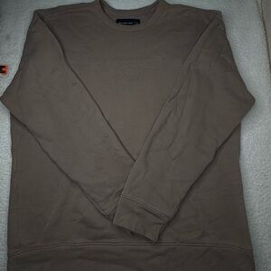 Abercrombie & Fitch Sweatshirt Men’s Sz XL Brown Crewneck Embroidered Fleece